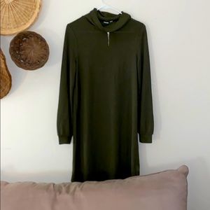 Green sweater dress